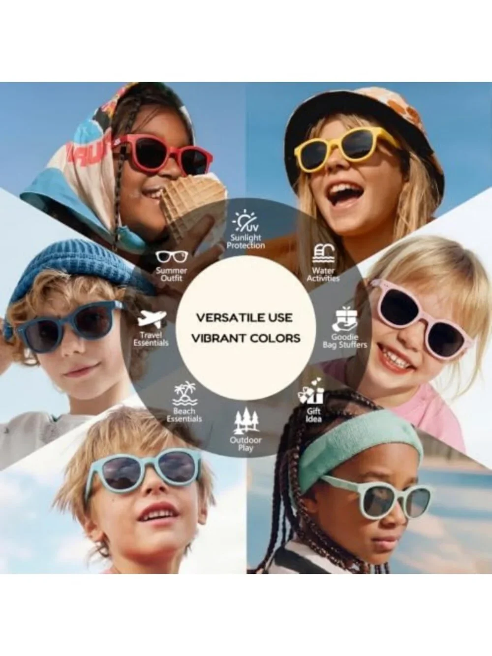 Kids Polarized Sunglasses for Toddlers 2-8 | UV Protection, Stylish & Durable